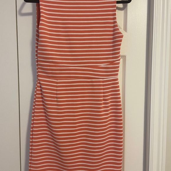 Cute Burnt Orange and Cream stripped dress Size S - Picture 3 of 4